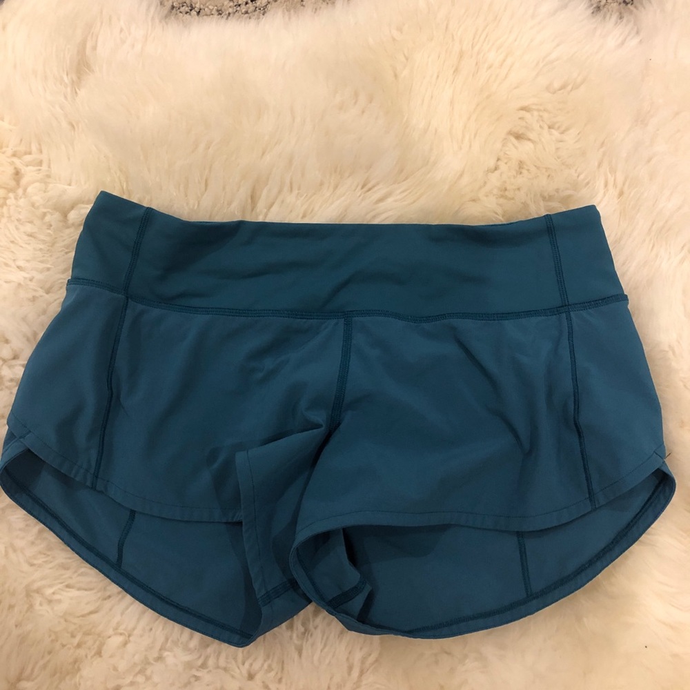 dark teal lululemon shorts
